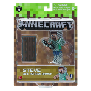 Minecraft -  Minecraft - Steve Figurine v reťazovej pošte (reťazec amor)