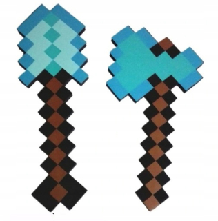 Minecraft Siekierka + Figurka pre lopatu