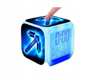 Hodiny do detskej izby - Minecraft Watch LED digitálny budík pre deti