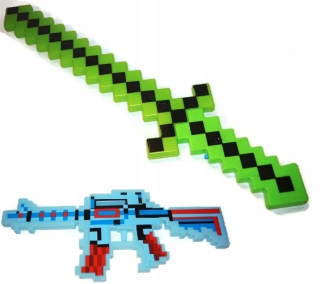 Minecraft SWORD SET RIFLE SOUND + LED
