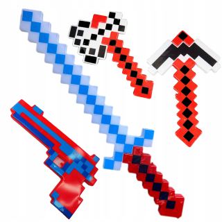 MINECRAFT SET MEČOVÁ ZBRAŇ KILOF AX