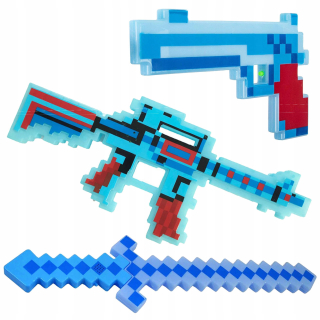 Minecraft - Minecraft Set Gun Rifle Sword LED Sound