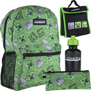 Školská taška - batoh, set, zostava - MINECRAFT BACKPACK SET CUTHIL CASE BEDDANÓWKA