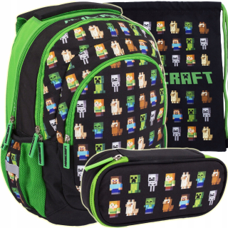 Školský batoh - Batoh Minecraft Set School School Bag Original