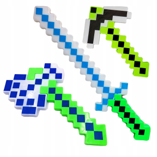 Minecraft Siekiera SWORD PICK SET PIXEL SOUND