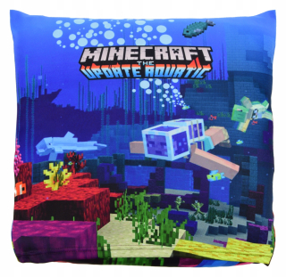 Detský dekoračný vankúš - Minecraft vankúš Jasiek rozmery 40x40 vzor M3
