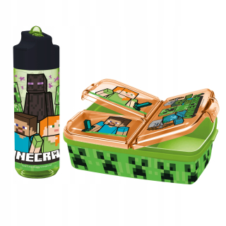 Minecraft - Minecraft Raňajky Lunchbox + set fľašu s vodou