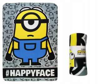 Prikrývka, prehozy na posteľ - Polárna prikrývka Minions 100x150