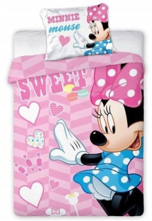 Detský set paplón, vankúš - Zmiešajte 100x135 detské obliečky Minnie Belts