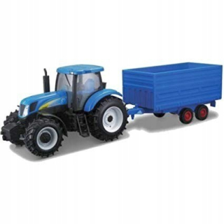 Model Traktor Nový Holland Farm s prívesom