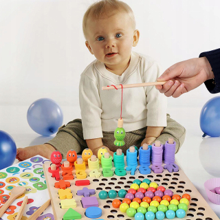 MONTESSORI TRÉNING MOZGU HÁDANKA RYBIE GULE ČÍSLA