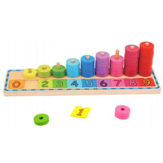 Montessori puzzle učenie farieb počítanie 56 el.