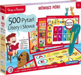 Hovoriace perie 500 otázok Listy a slová Clementoni