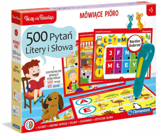 Talking perie 500 úloh písmená a slová Clementoni