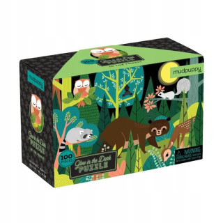 Mudpuppy puzzle svietiace v temnom lese 100el