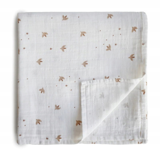 Prikrývka, prehozy na posteľ - MUSHIE Organic MUSLINE VOLE 120X120