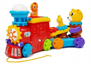 Hudba vlak vozidlo teddy koleso hračka gear