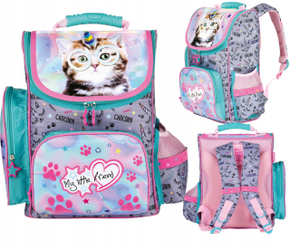 Aktovka - Môj malý priateľ Školská taška Bathpack Cat Tim + Free