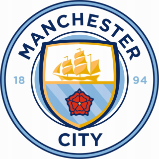 Samolepky do detskej izby - Nálepka na stenu loga v Manchester City 100 cm