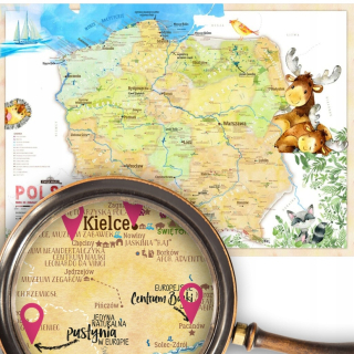 Obráz do detskej izby - Poľská mapa pre deti na hranie a vzdelávanie