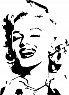 Samolepky do detskej izby - Nálepka na stenu Marilyn Monroe