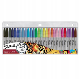 Trvalé Sharptie Fine Markers Nastavte 28 farieb