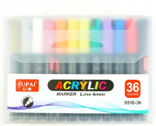 Akrylové markery 36 ks/vodotesná súprava