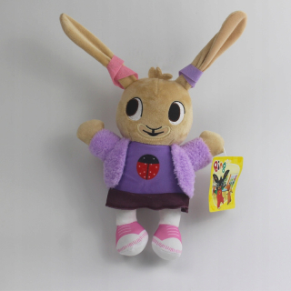 Zajačik Bing - Maskot Plyšový Purple Rabbit od rozprávka 32 cm