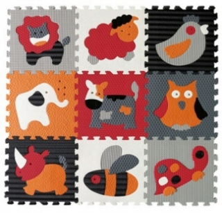 Mat Puzzle Penové kontrast Zoo Zvieratá