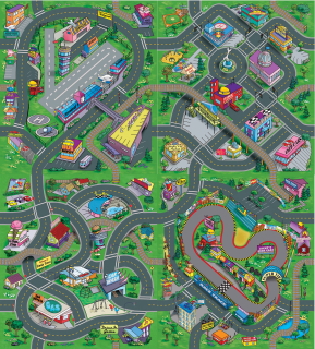 Fun Mat Super Citi 4 ks 160x140cm 246034