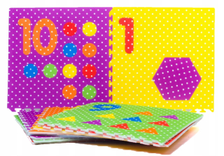 Penová mata xxl 10 ks hrubá 1 cm puzzle 61x61cm