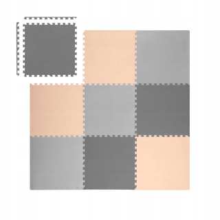 Penová podložka puzzle 180x180cm 9 ks. Gray-breza