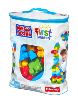 Stavebnica - MEGA BLOKS FIRST Stavitelia taška 60 el.