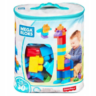 Stavebnica - MEGA BLOKS PADS 80 EL. Blue DCH63 taška