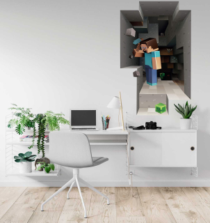 Minecraft - Mega Wall Sticker Steve Minecraft 120x180cm