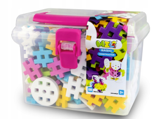 Stavebnica - Meli Klocki Basic Constructor Pink Travel Box 250