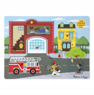 Melissa & Doug Sound Puzzle - Požiarna stanica