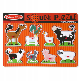 Melissa a Doug Sound Puzzle Zvieratá Farms