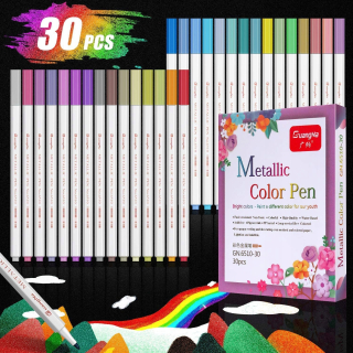 Kovové markery, perá 30 farieb