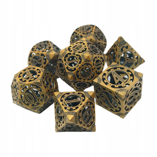 Kovová Steampunk 7 mnohostenná kocka