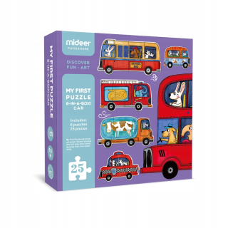 Mideer Puzzle Vozidlá Vzdelávacie autá 2+