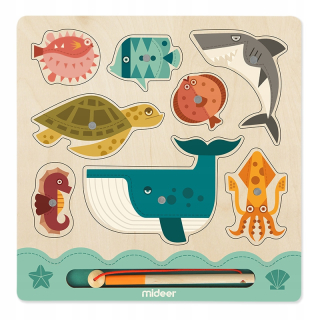 MIDEER Puzzle Rybárčenie Ryba Magnety 2+