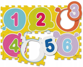 Mäkká podložka puzzle číslica Chicco