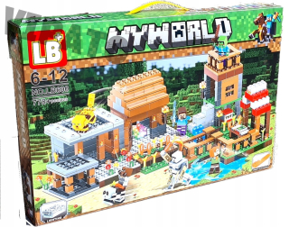 Minecraft -  Minecraft Mega Veľká dedina s vežou a figúrkami
