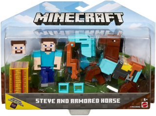 Minecraft - Minecraft Steve kôň set v Mattel brnení