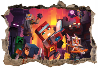 Tapety do detskej izby - Minecraft 3D tapeta 70x50 cm