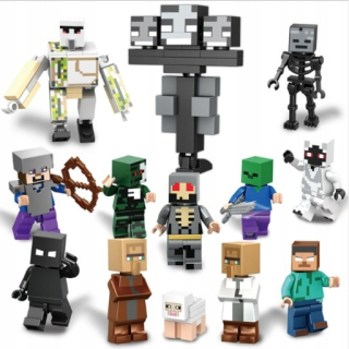 Minecraft - Minifigúrka Anime Figúrka Hračka svetovej série 13ks