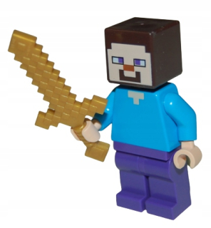 Minecraft -  Minifigure Minifigure Mz Lego Minecraft Steve + Sword
