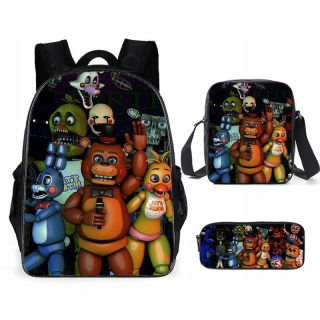 Školský batoh - Fashion School Backpack Youth School Schoolbags FNAF 1-6