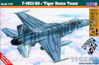 Model pre lepenie lietadla F-16 CJ-52 TIGER + SET